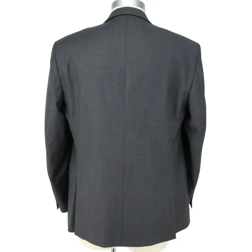 Jos A Bank Sport Coat Mens 46R Gray Wool Tweed Lined Blazer Jacket Preppy
